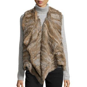 Neiman Marcus Draped Rabbit Fur Vest (M)